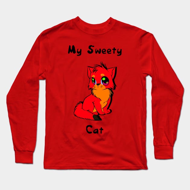 My Sweety Cat Long Sleeve T-Shirt by Viktor